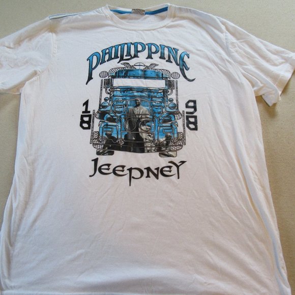 Mens Vtg Philippine Jeepney 1898 T Shirt Sz XL - Picture 1 of 4